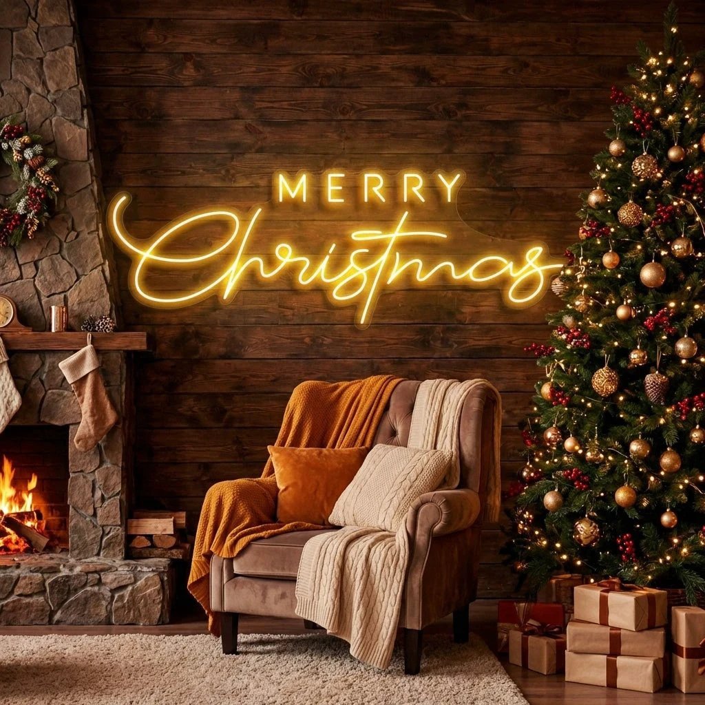 Merry Christmas LED Neon Sign Light