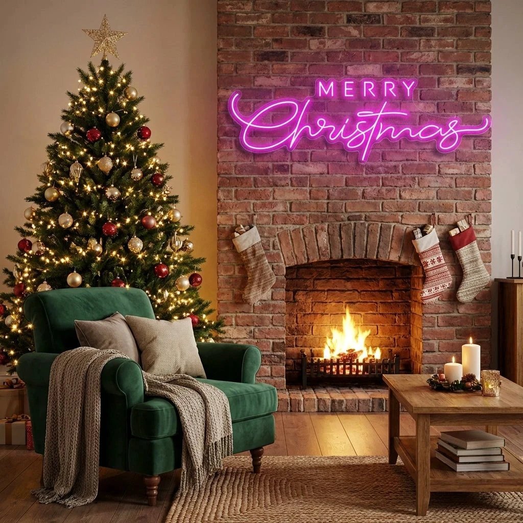Merry Christmas LED Neon Sign Light