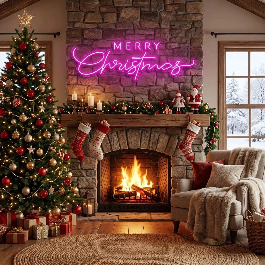 Merry Christmas LED Neon Sign Light