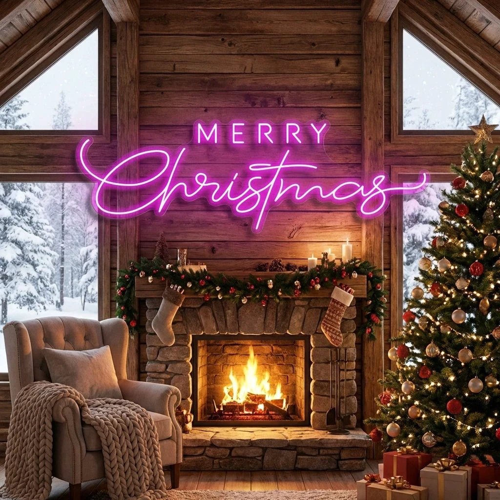 Merry Christmas LED Neon Sign Light