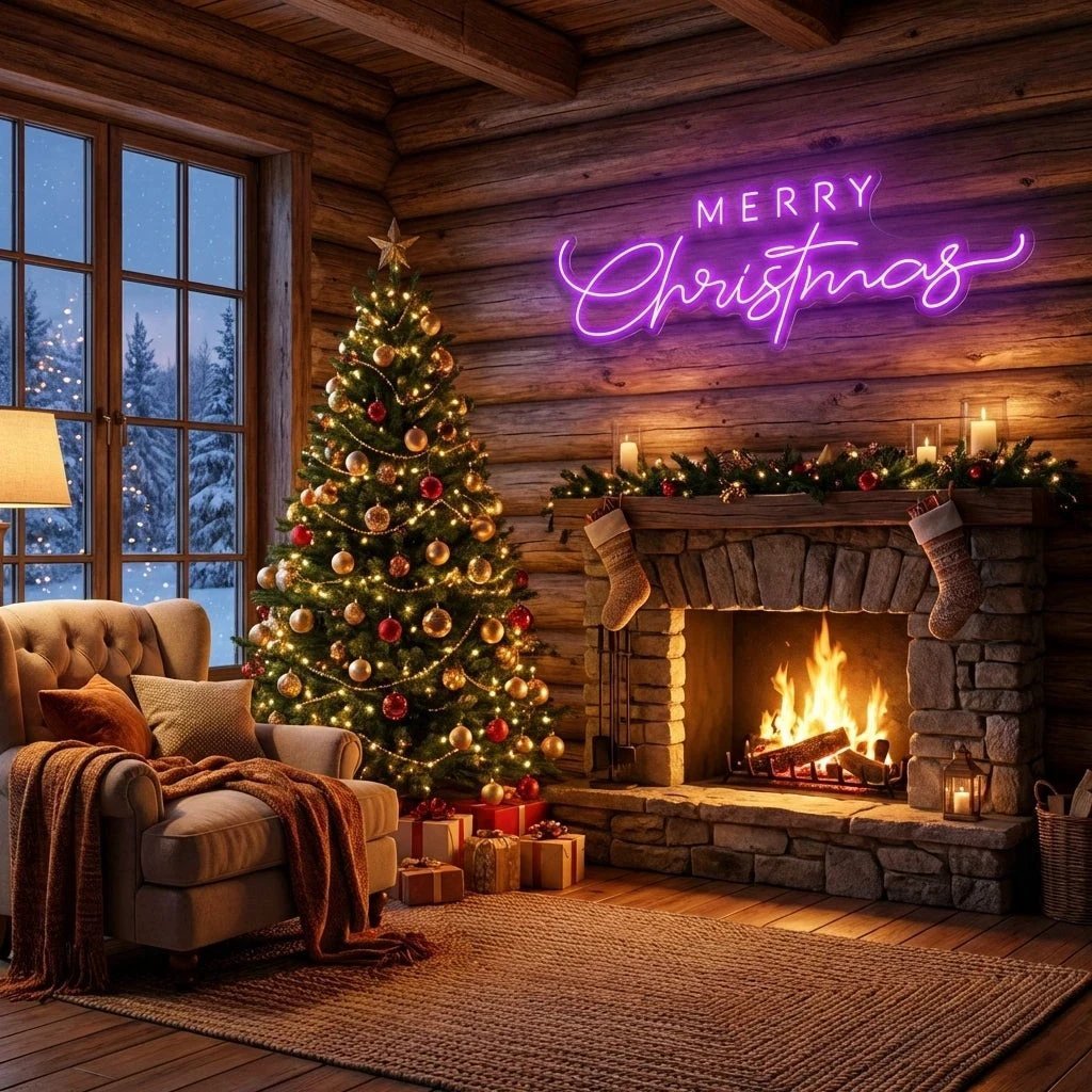Merry Christmas LED Neon Sign Light