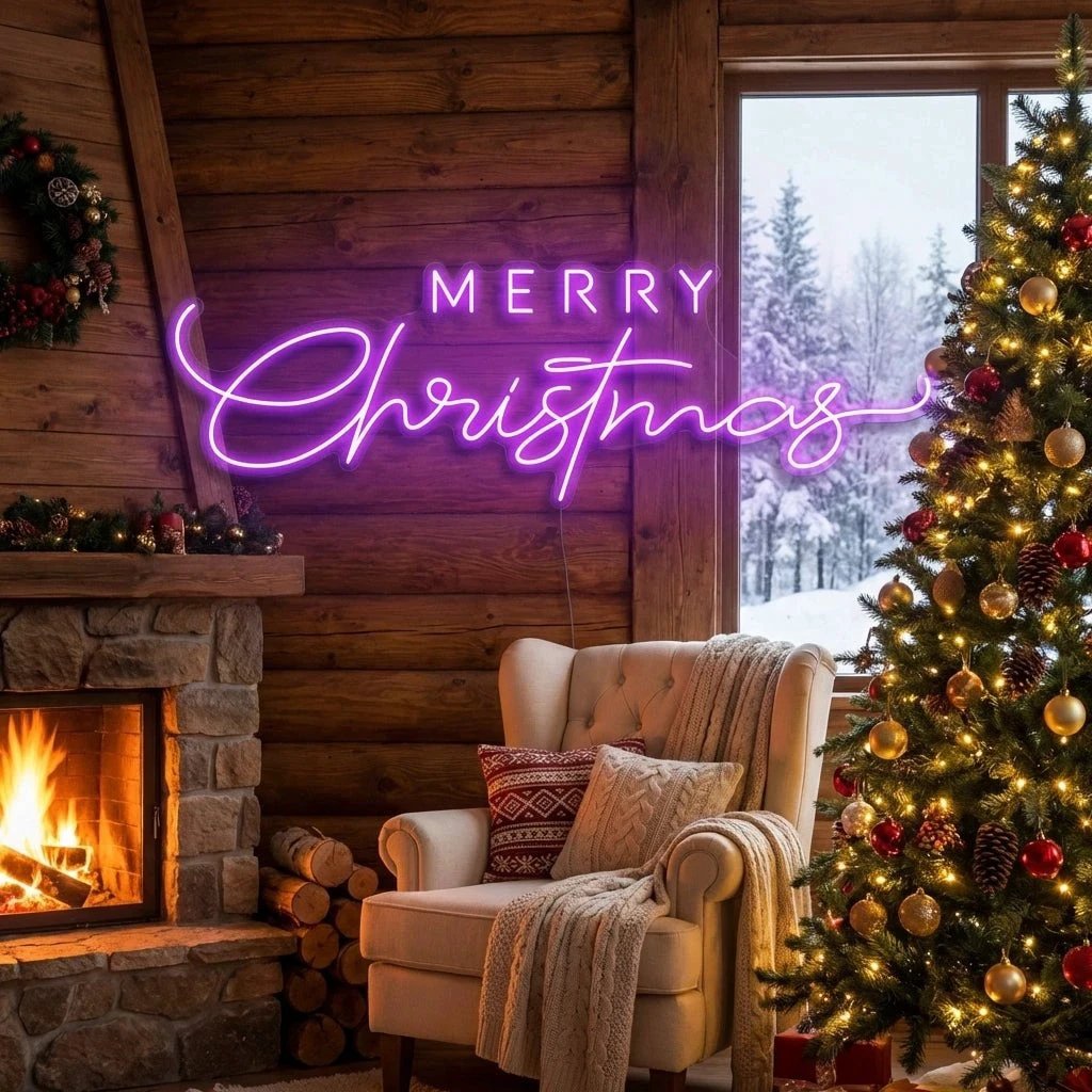 Merry Christmas LED Neon Sign Light