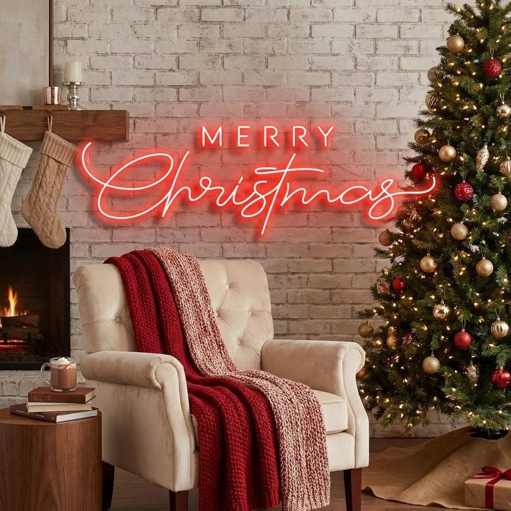 Merry Christmas LED Neon Sign Light