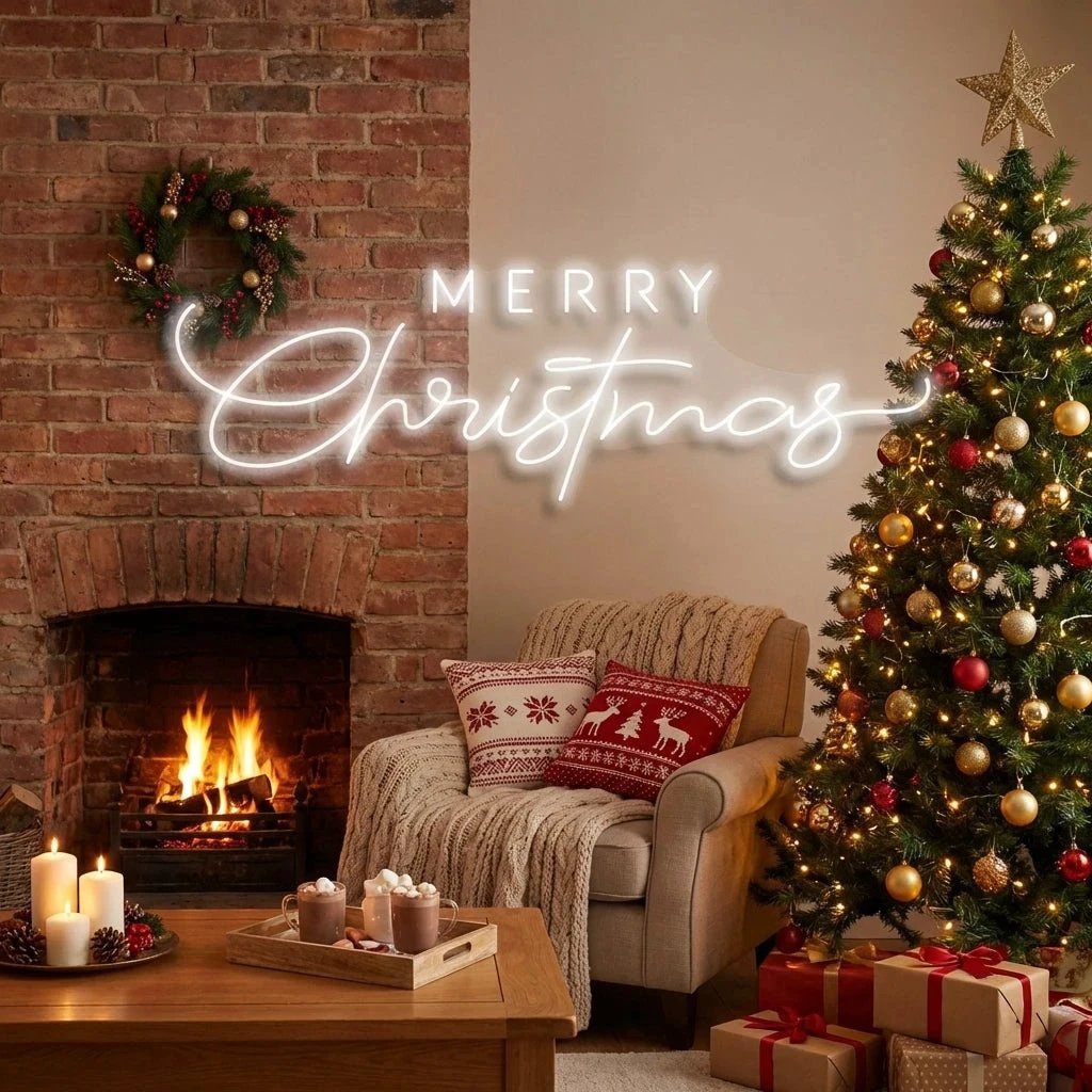 Merry Christmas LED Neon Sign Light