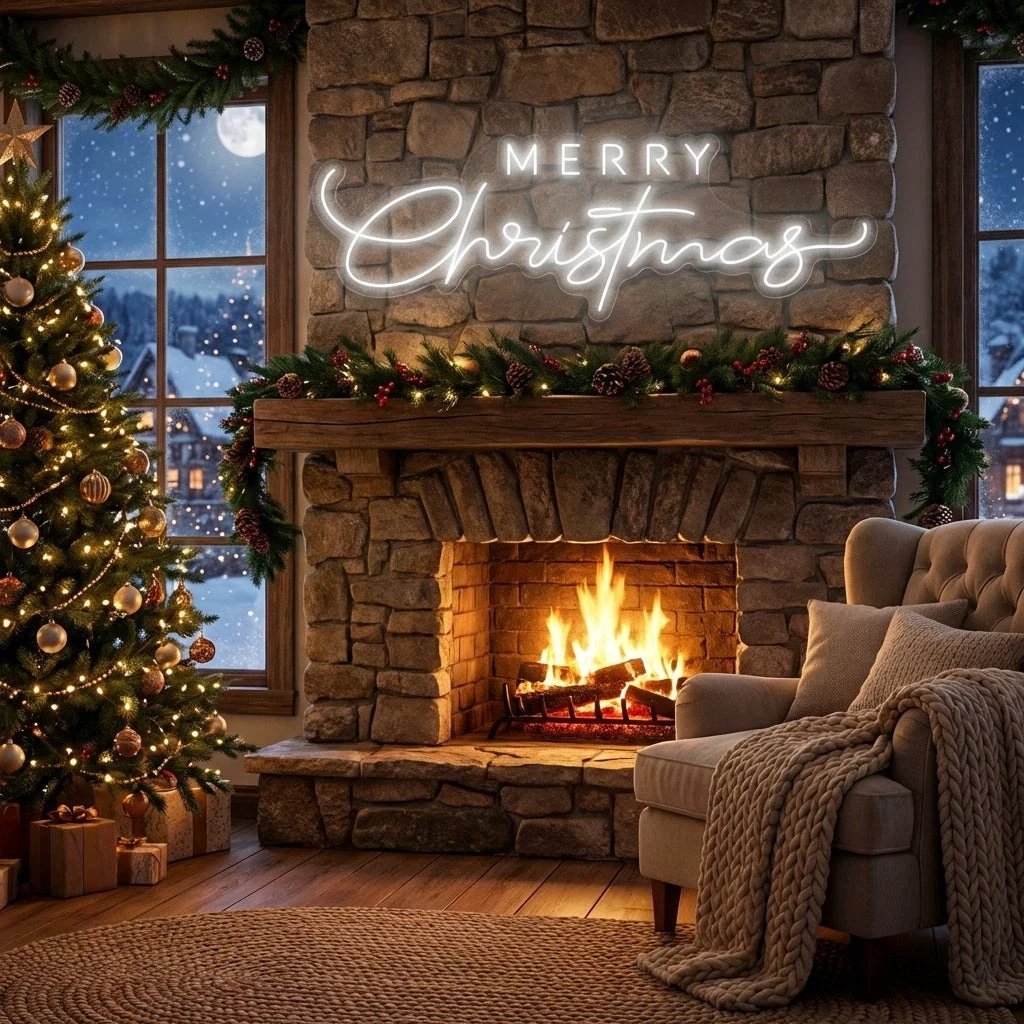 Merry Christmas LED Neon Sign Light