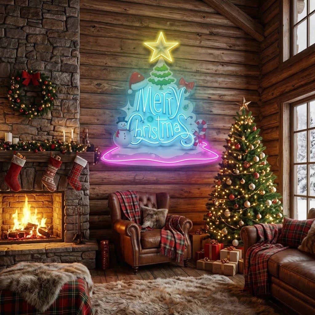 Merry christmas Art Work Led Neon Sign Light