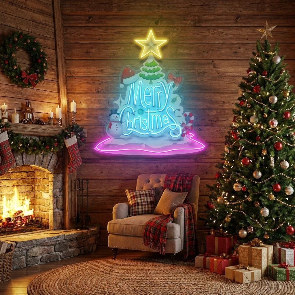 Merry christmas Art Work Led Neon Sign Light