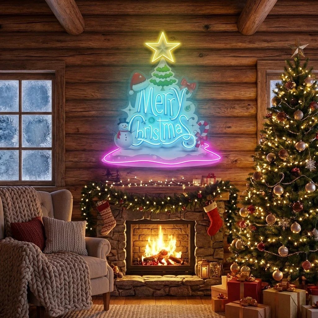 Merry christmas Art Work Led Neon Sign Light