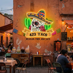 Custom Mexican Food Restaurants LED Neon Sign Light Pop Art