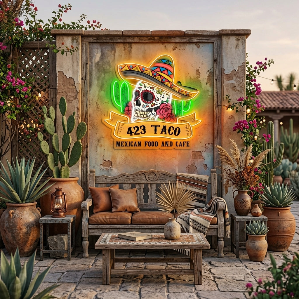 Custom Mexican Food Restaurants LED Neon Sign Light Pop Art
