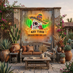 Custom Mexican Food Restaurants LED Neon Sign Light Pop Art
