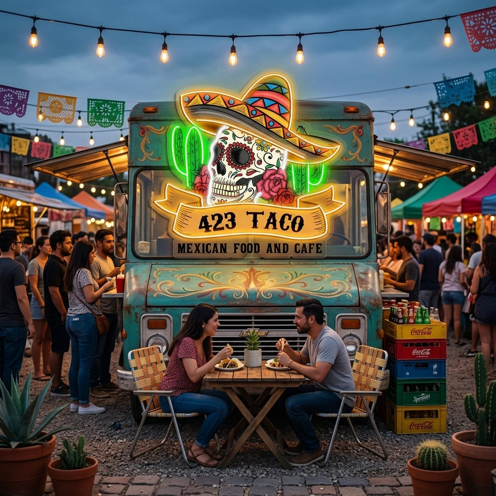 Custom Mexican Food Restaurants LED Neon Sign Light Pop Art