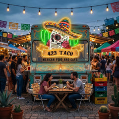Custom Mexican Food Restaurants LED Neon Sign Light Pop Art