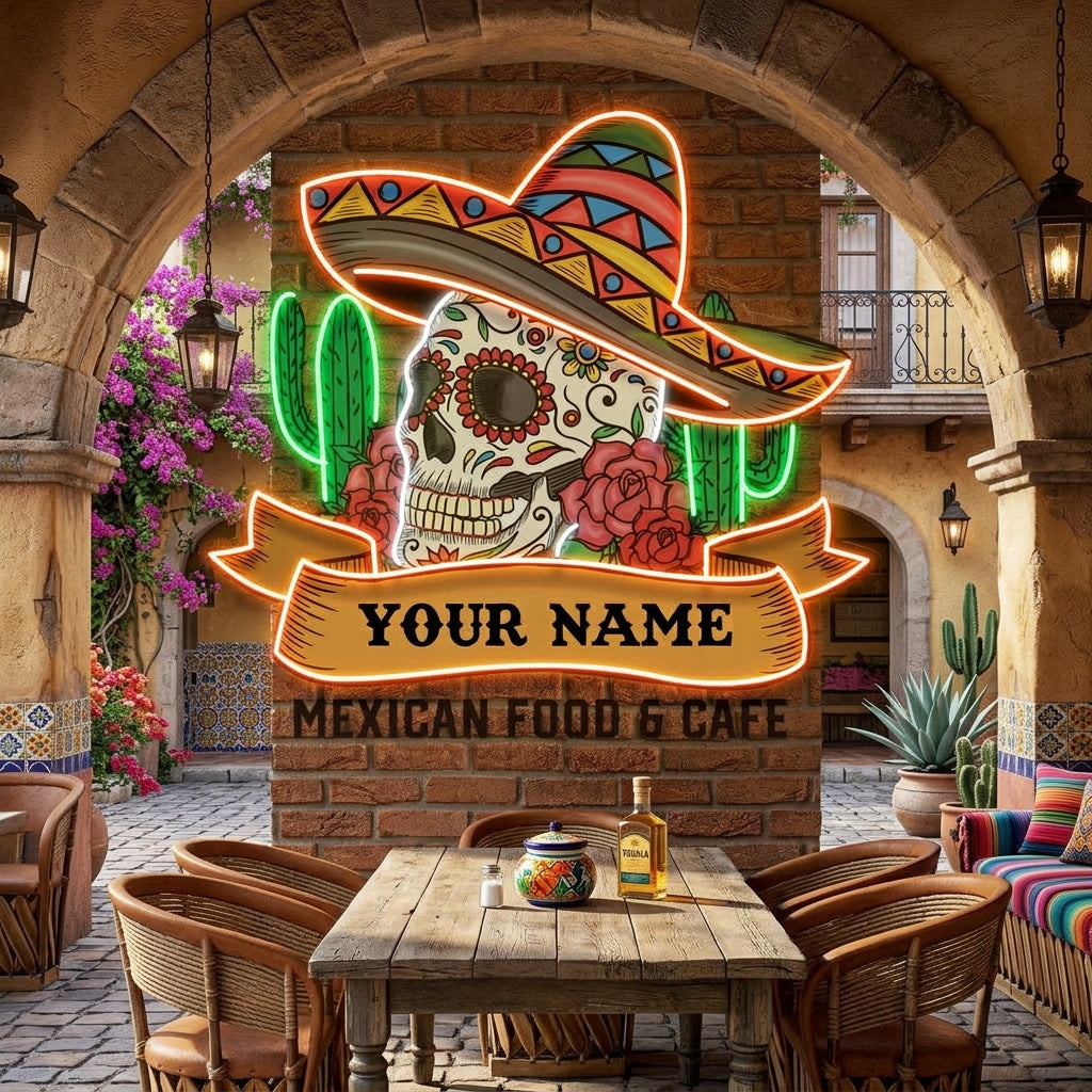 Custom Mexican Food Restaurants LED Neon Sign Light Pop Art