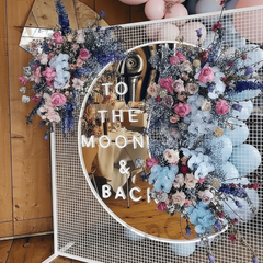 To The Moon&Back Mirror Neon Sign
