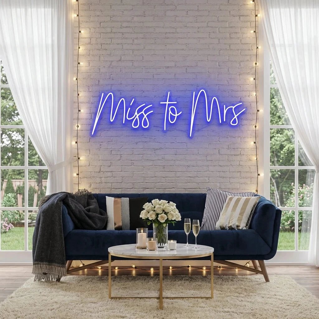 Miss To Mrs Led Neon Sign Light