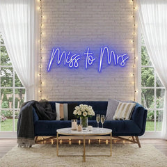 Miss To Mrs Led Neon Sign Light