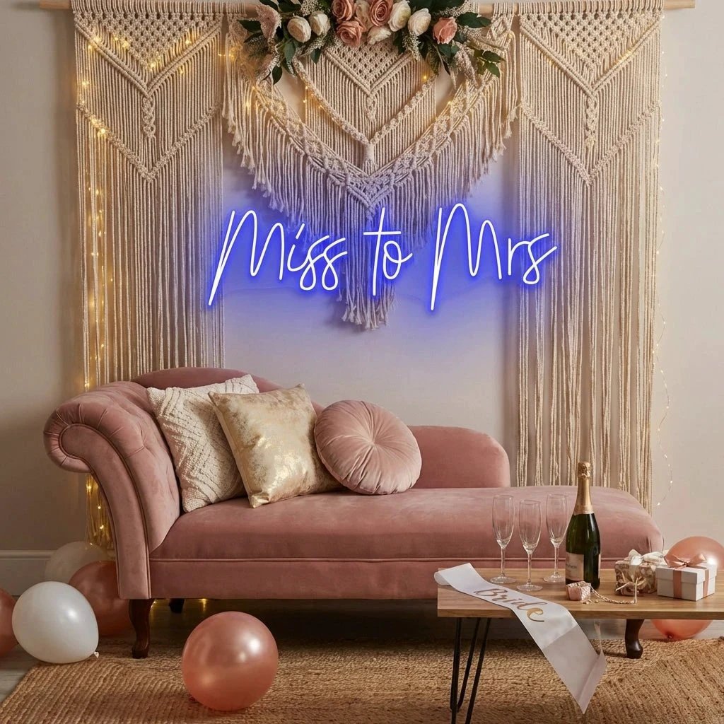Miss To Mrs Led Neon Sign Light