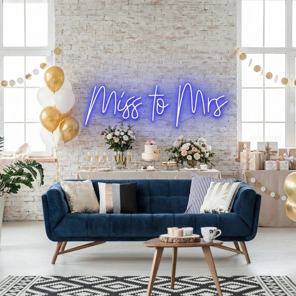Miss To Mrs Led Neon Sign Light