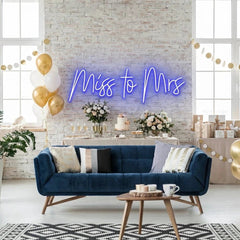 Miss To Mrs Led Neon Sign Light