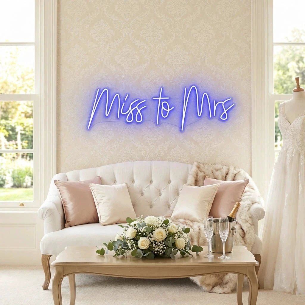 Miss To Mrs Led Neon Sign Light