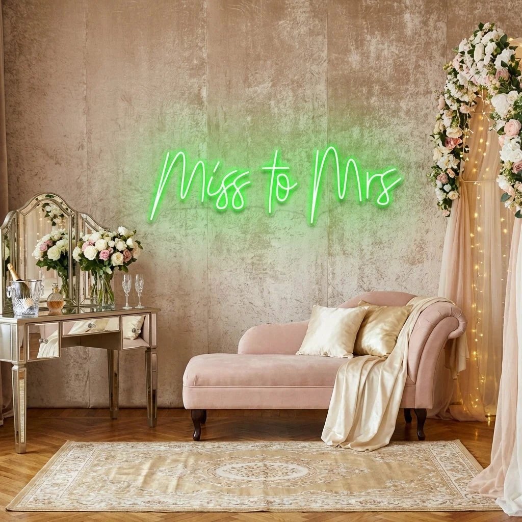 Miss To Mrs Led Neon Sign Light