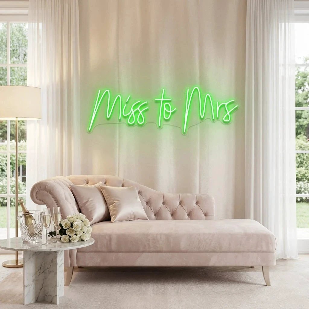 Miss To Mrs Led Neon Sign Light
