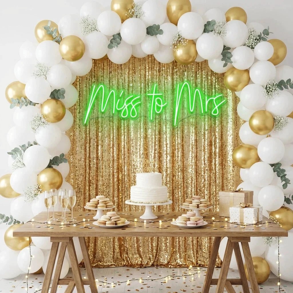 Miss To Mrs Led Neon Sign Light