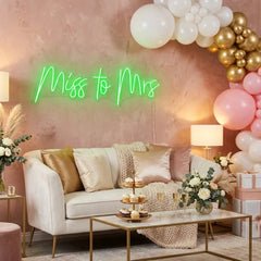 Miss To Mrs Led Neon Sign Light