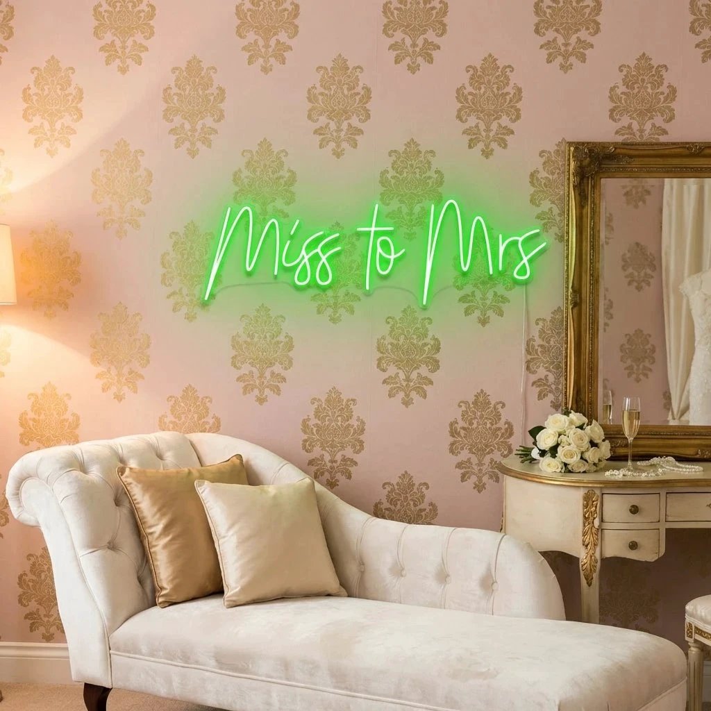 Miss To Mrs Led Neon Sign Light