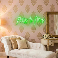 Miss To Mrs Led Neon Sign Light