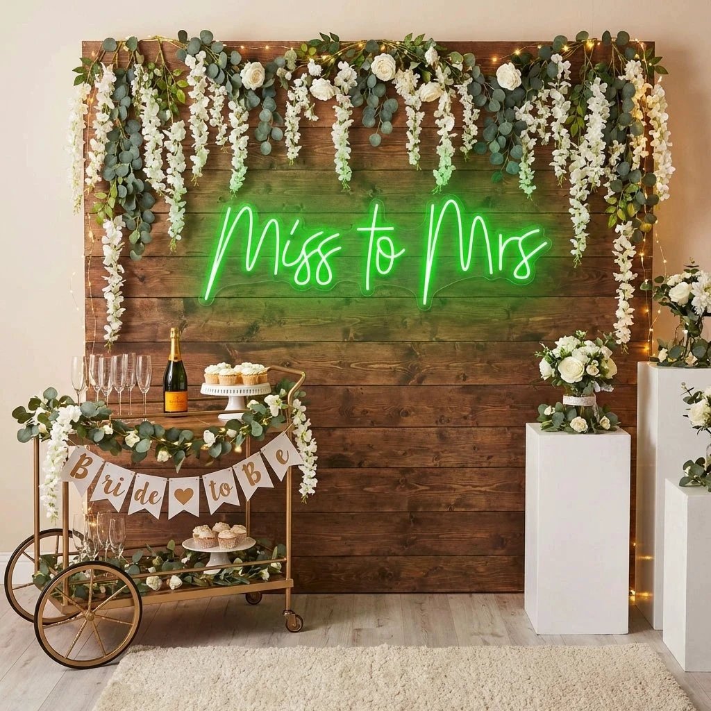 Miss To Mrs Led Neon Sign Light