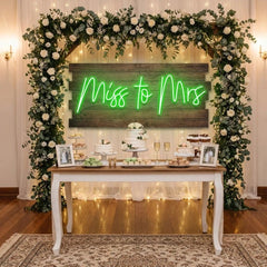 Miss To Mrs Led Neon Sign Light