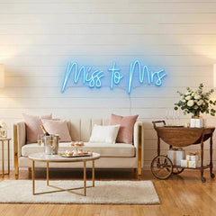 Miss To Mrs Led Neon Sign Light