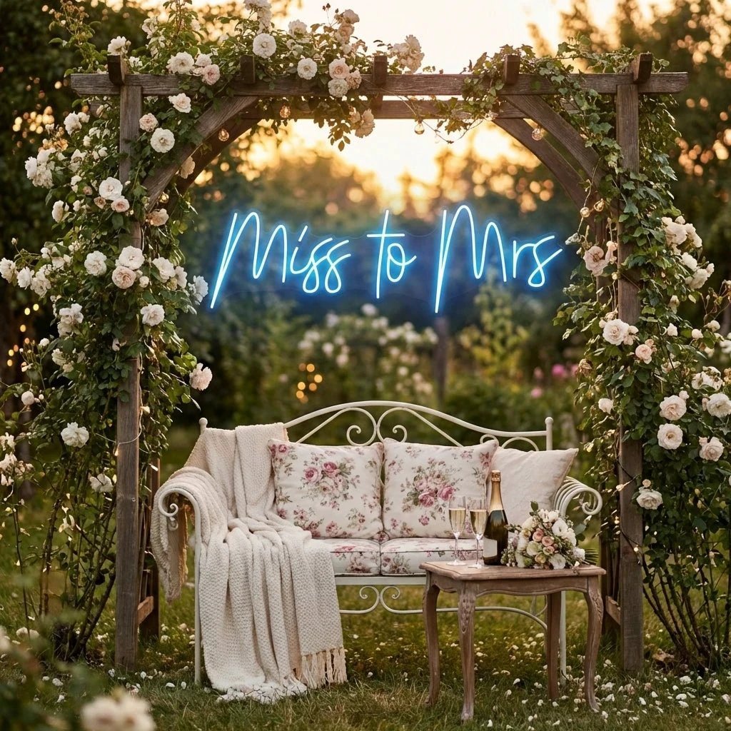 Miss To Mrs Led Neon Sign Light