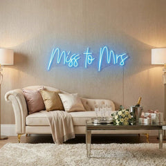 Miss To Mrs Led Neon Sign Light