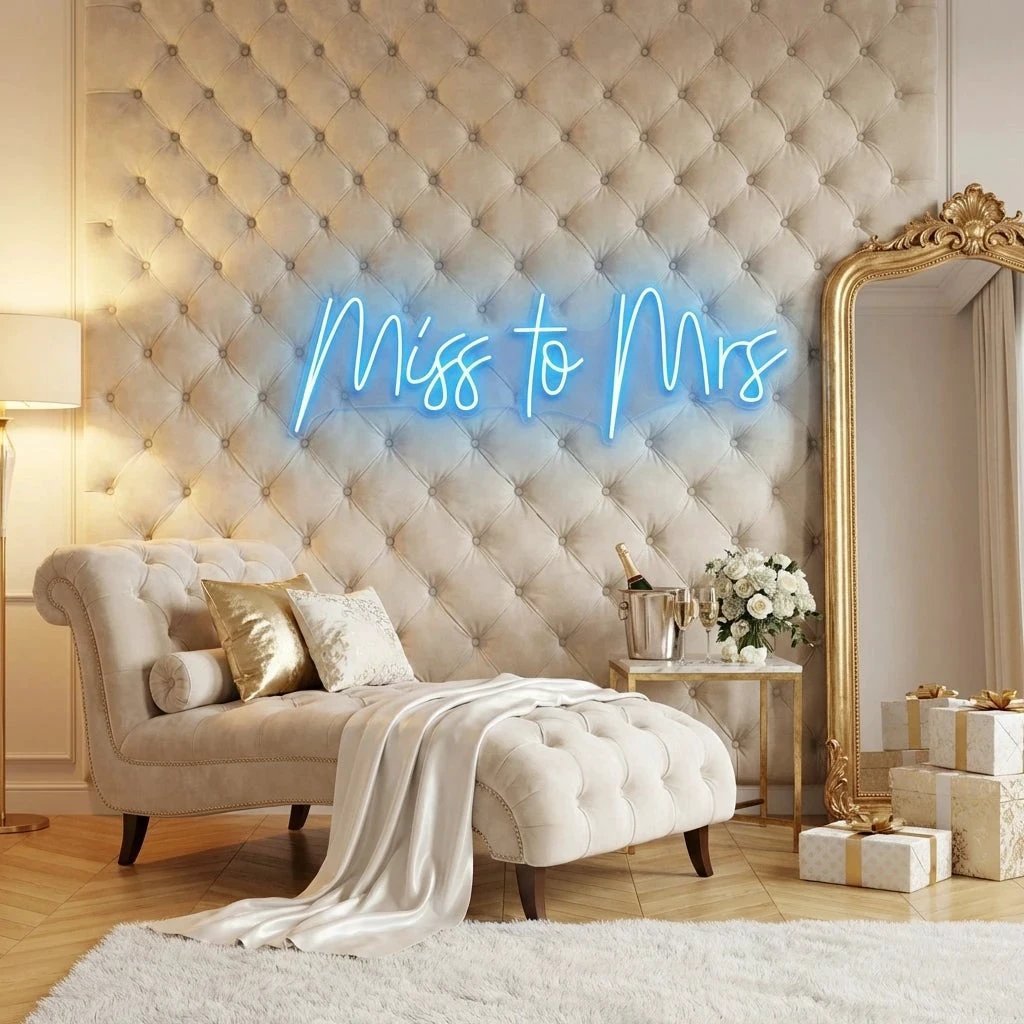 Miss To Mrs Led Neon Sign Light