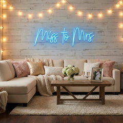 Miss To Mrs Led Neon Sign Light
