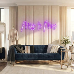 Miss To Mrs Led Neon Sign Light