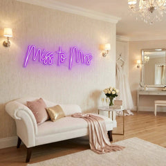 Miss To Mrs Led Neon Sign Light