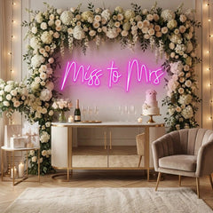 Miss To Mrs Led Neon Sign Light