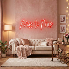 Miss To Mrs Led Neon Sign Light