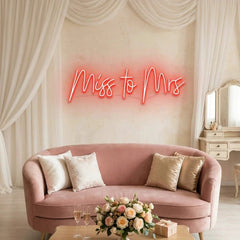 Miss To Mrs Led Neon Sign Light
