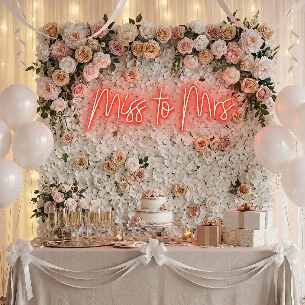 Miss To Mrs Led Neon Sign Light