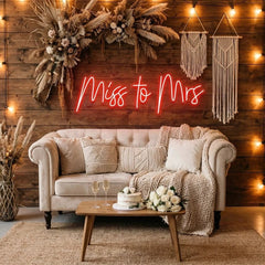 Miss To Mrs Led Neon Sign Light