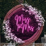 Miss To Mrs Neon Sign Custom Wedding LED Neon Light