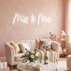 Miss To Mrs Led Neon Sign Light