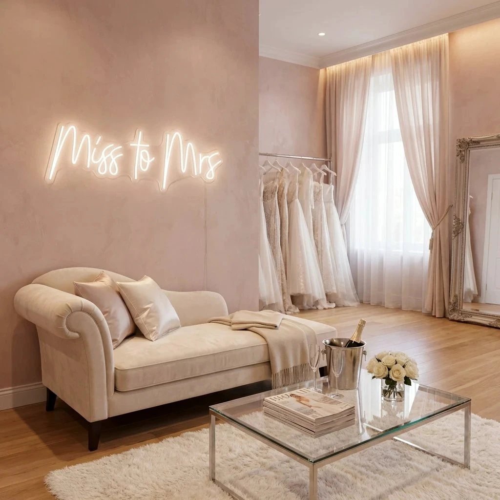 Miss To Mrs Led Neon Sign Light