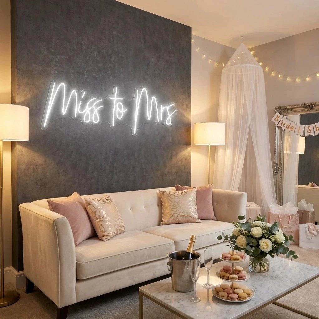 Miss To Mrs Led Neon Sign Light