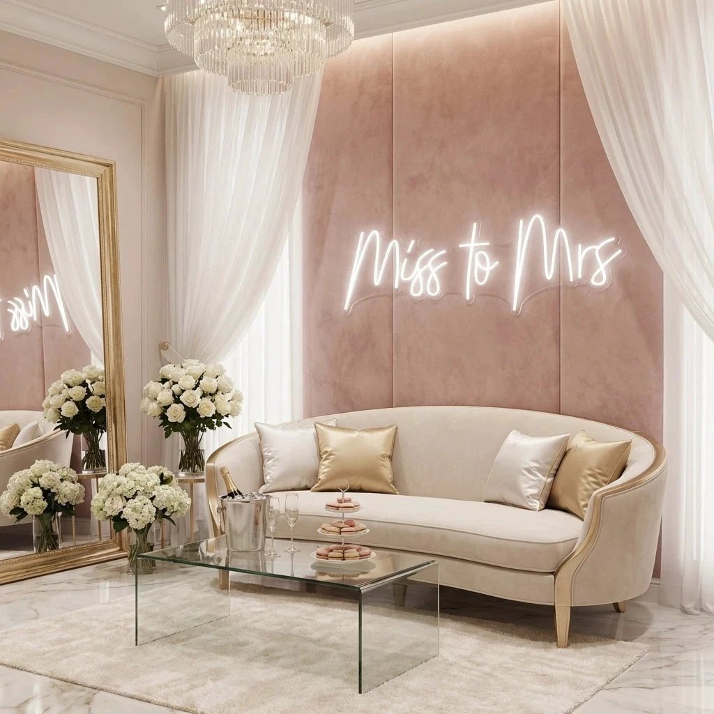 Miss To Mrs Led Neon Sign Light